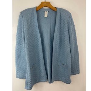 Vintage Beautiful Blue Cardigan Sweater Size: 10